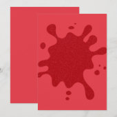 Custom Tomato Red Ink Splash Card Save The Date (Vorne/Hinten)