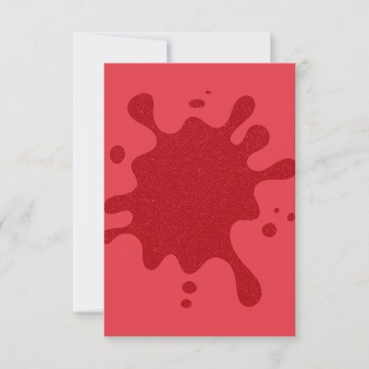 Custom Tomato Red Ink Splash Danke Karte (Vorderseite)