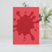 Custom Tomato Red Ink Splash Danke Karte (Stehend Vorderseite)