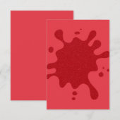 Custom Tomato Red Ink Splash Danke Karte (Vorne/Hinten)