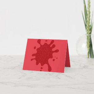 Custom Tomato Red Ink Splash geklappt Danke Karte