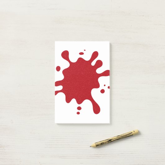 Custom Tomato Red Paint Splash Post-It Notes Post-it Klebezettel (Auf Schreibtisch)