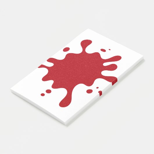 Custom Tomato Red Paint Splash Post-It Notes Post-it Klebezettel (angewinkelt)