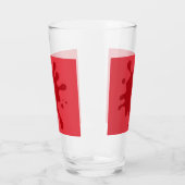 Custom Tomato Red Pint Glass Cup Glas (Links)
