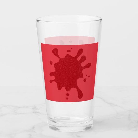 Custom Tomato Red Pint Glass Cup Glas (Vorderseite)
