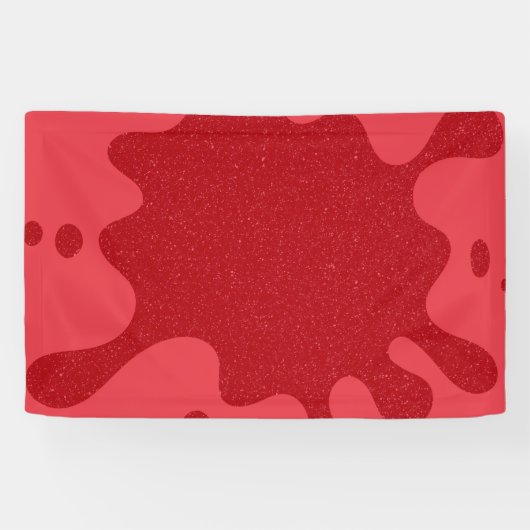 Custom Tomato Red Platsch Glitzer Banner (Horizontal)