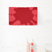 Custom Tomato Red Platsch Glitzer Banner (InSitu)