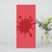 Custom Tomato Red Platsch Menu Card Menükarte (Stehend Vorderseite)