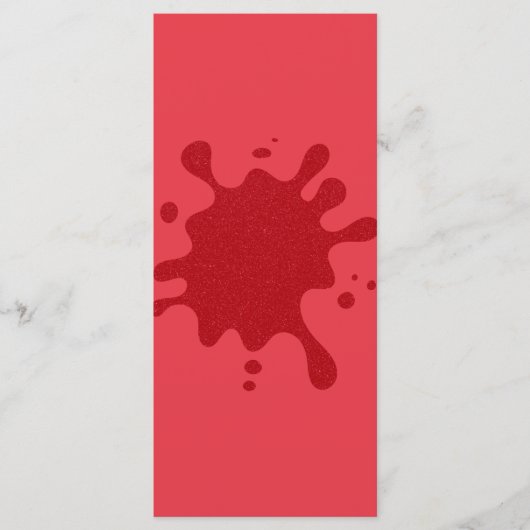 Custom Tomato Red Platsch Menu Card Menükarte (Vorderseite)