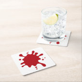 Custom Tomato Red Spill on White Paper Untersetzer (Vor Ort)