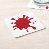Custom Tomato Red Spill on White Paper Untersetzer (angewinkelt)