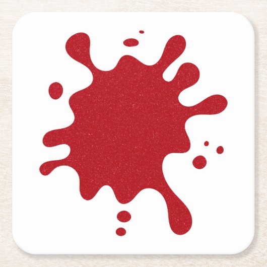 Custom Tomato Red Spill on White Paper Untersetzer (Vorderseite)