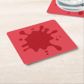 Custom Tomato Red Spill Paper Untersetzer (angewinkelt)