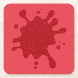 Custom Tomato Red Spill Paper Untersetzer