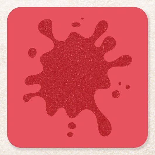 Custom Tomato Red Spill Paper Untersetzer (Vorderseite)