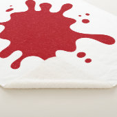 Custom Tomato Red Splash Blanket – White Base Sherpadecke (3/4)
