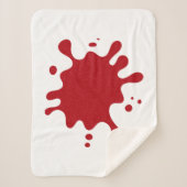 Custom Tomato Red Splash Blanket – White Base Sherpadecke (Vorderseite)