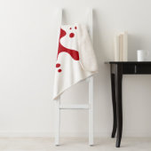 Custom Tomato Red Splash Blanket – White Base Sherpadecke (Beispiel)