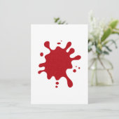 Custom Tomato Red Splash Einladung - White Matte (Stehend Vorderseite)