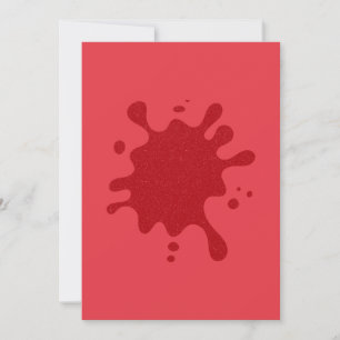 Custom Tomato Red Splash Flat Announccard Ankündigung