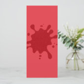 Custom Tomato Red Splash Flat Card (Tomato Noise) (Stehend Vorderseite)