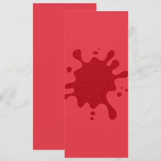 Custom Tomato Red Splash Flat Card (Tomato Noise) (Vorne/Hinten)