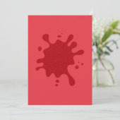 Custom Tomato Red Splash Flat Save the Date Card (Stehend Vorderseite)
