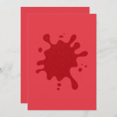 Custom Tomato Red Splash Flat Save the Date Card (Vorne/Hinten)