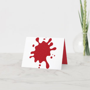 Custom Tomato Red Splash geklappt Dankeschön Karte