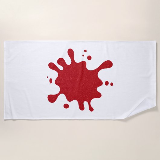 Custom Tomato Red Splash Graphic Beach Towel Strandtuch (Vorderseite)