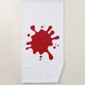 Custom Tomato Red Splash Graphic Beach Towel Strandtuch (Vorderseite)