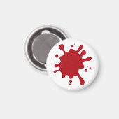 Custom Tomato Red Splash Magnet (White Base) (Vorderseite/Rückseite)