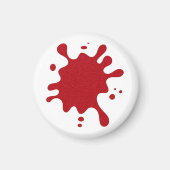 Custom Tomato Red Splash Magnet (White Base) (Vorne)
