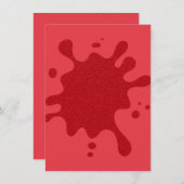Custom Tomato Red Splash Matte Invitation Einladung (Vorne/Hinten)