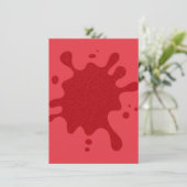 Custom Tomato Red Splash Matte Invitation Einladung (Stehend Vorderseite)