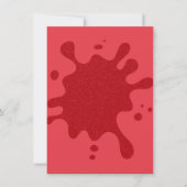 Custom Tomato Red Splash Matte Invitation Einladung (Vorderseite)