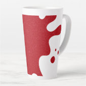 Custom Tomato Red Splash Noise Latte Mug Milchtasse (Rechte Ecke)