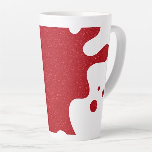 Custom Tomato Red Splash Noise Latte Mug Milchtasse (Rechte Ecke)