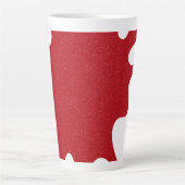 Custom Tomato Red Splash Noise Latte Mug Milchtasse (Vorderseite)