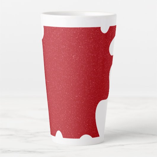 Custom Tomato Red Splash Noise Latte Mug Milchtasse (Vorderseite)