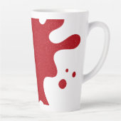 Custom Tomato Red Splash Noise Latte Mug Milchtasse (Rechts)