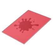 Custom Tomato Red Splash Notepad Notizblock (angewinkelt)