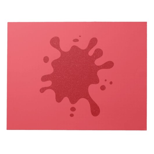 Custom Tomato Red Splash Notepad Notizblock (Vorderseite)