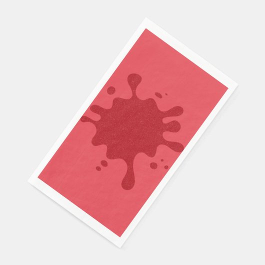 Custom Tomato Red Splash Paper Napkins Serviette (Ecke)