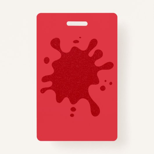 Custom Tomato Red Splash Vertikales Abzeichen Ausweis (Vorderseite)