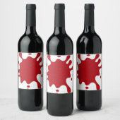 Custom Tomato Red Splash Weinetikett (Flaschen)