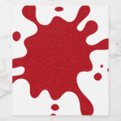 Custom Tomato Red Splash Weinetikett (Einzelnes Label)