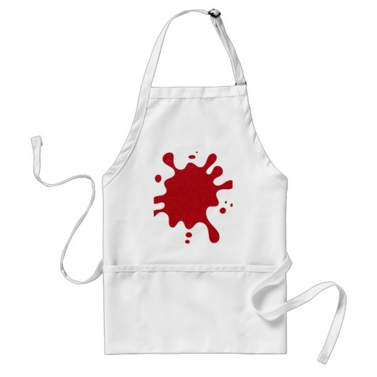 Custom Tomato Red Splatter Apron Schürze (Vorne)