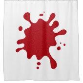 Custom Tomato Red Splatter Graphic Curtain Duschvorhang (Vorderseite)