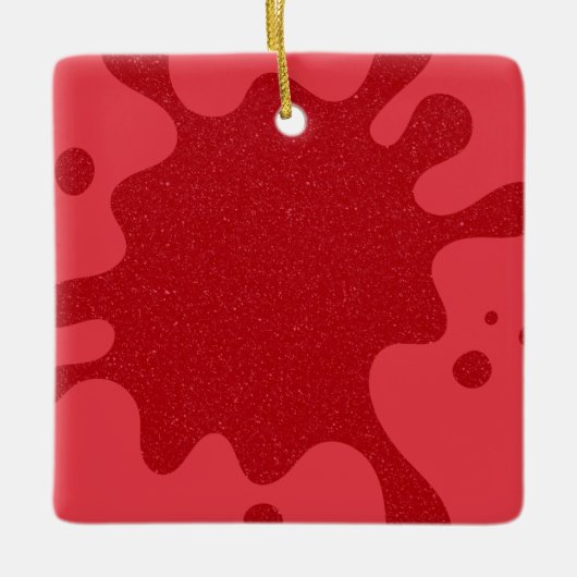 Custom Tomato Red Splatter Ornament (Vorderseite)